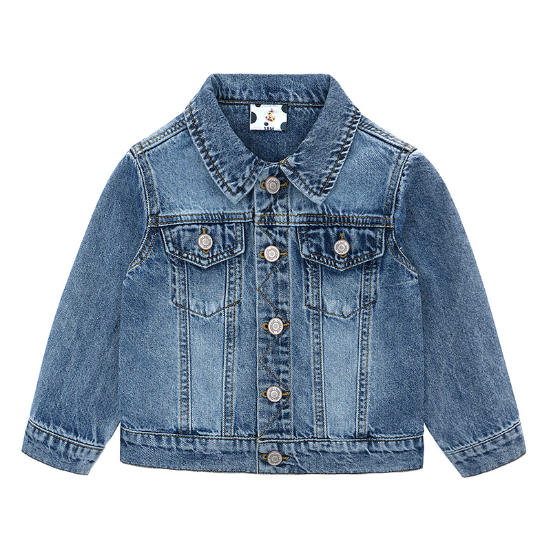 Cross-Border Export Kidsren's Clothing, Spring & Fall Clothing, Kidsren's Denim Jackets, Medium and Large Kidsren's Boys and Girls' Tops, Casual Trendy Brand Outfits