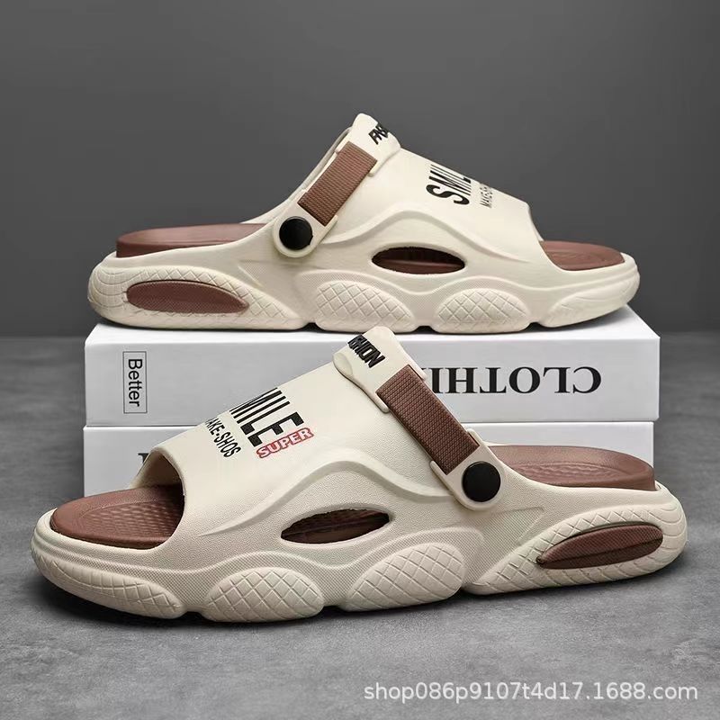 Men's Slippers Summer Drivers Wear Outside Driving 2024 New Home Non-slip Trendy Beach Sports Outdoor Sandals