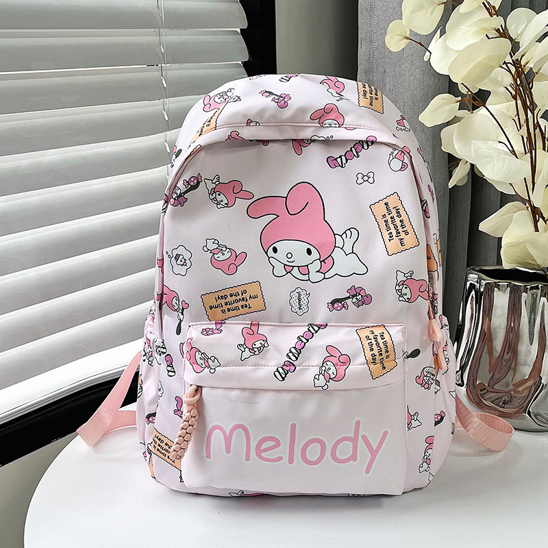 Cross-border New Student Schoolbag Large Capacity Sanrio Printed Junior Senior high school College Students Casual Simple Backpack