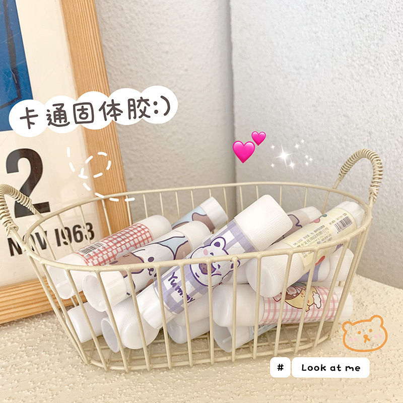 Factory direct supply bulk pva glue stick small office supplies cartoon 9G glue stick high viscosity student stationery wholesale