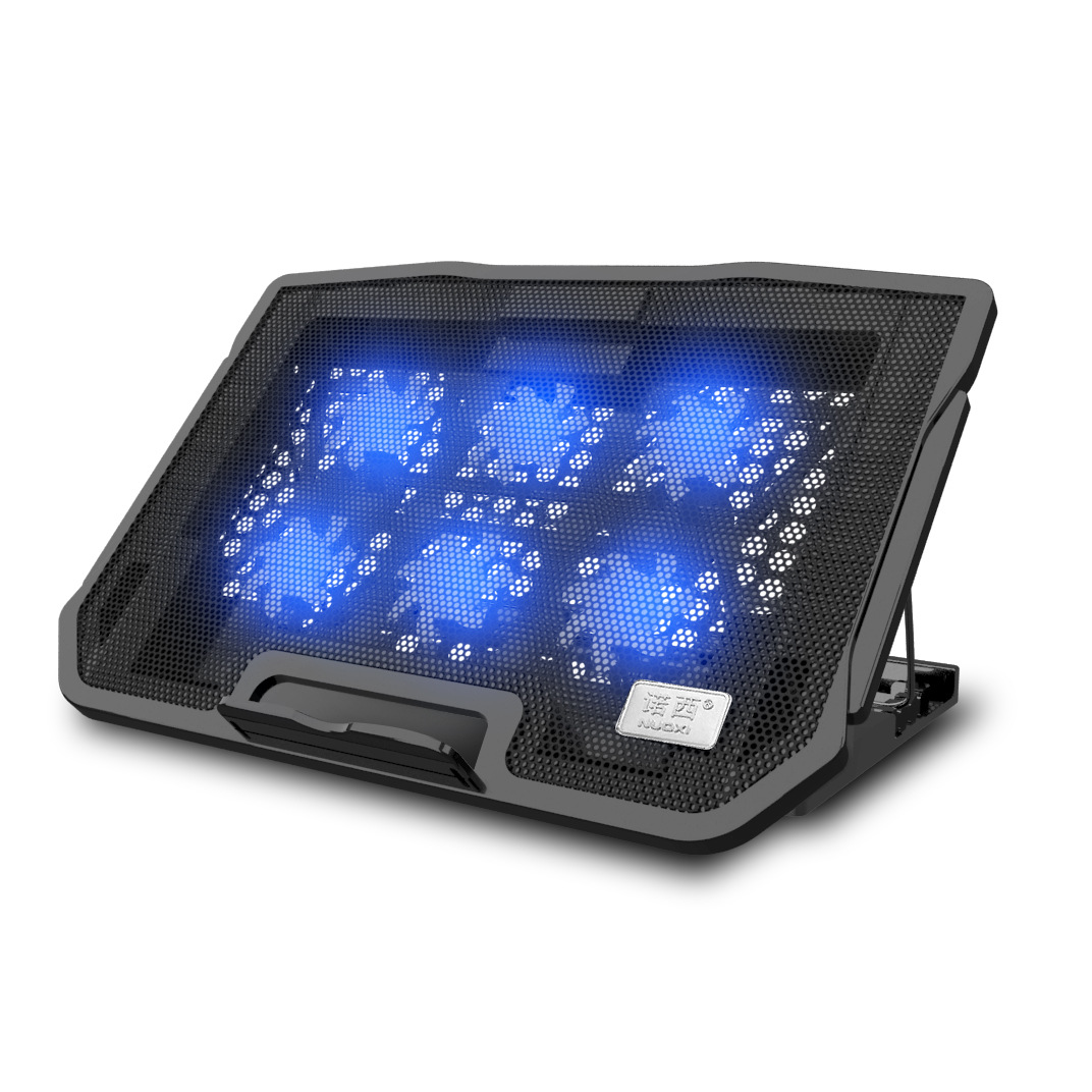 Nuoxi радиатор для ноутбука, 6 вентиляторов, бесшумное охлаждение для настольной подставки