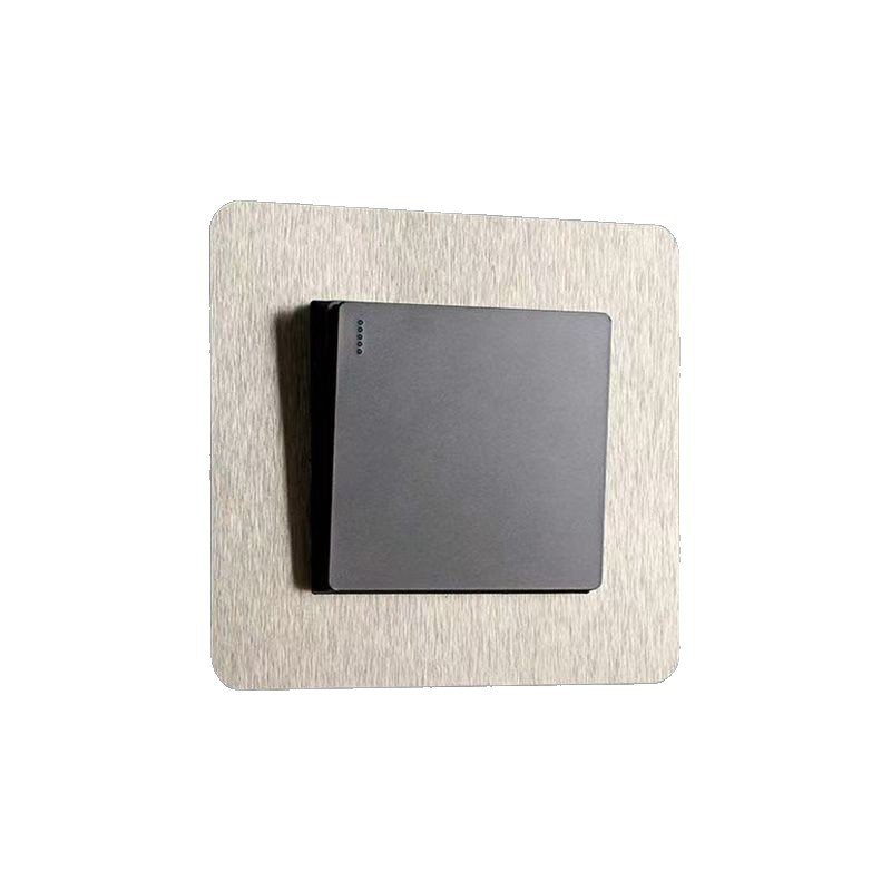 Switch Decorative Sticker Switch Sticker New Style Switch Anti-Dirty Wall Sticker Socket Protective Cover Aluminum Plate Solid Color Border Cover