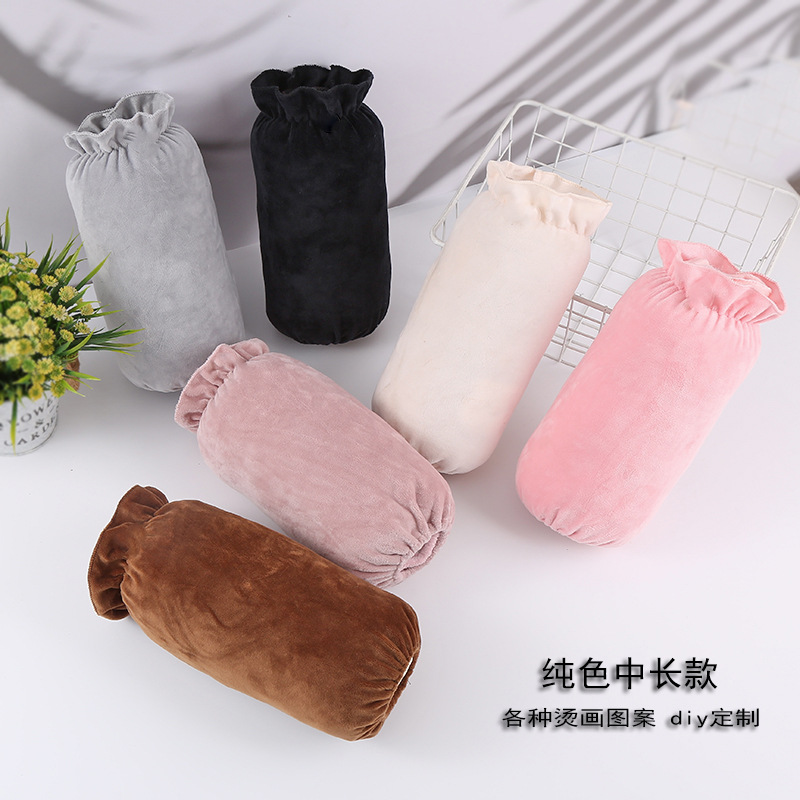 Лацковые рукава для дома, женские, осень и зима, средней длины, однотонные, офисные, защитные рукава от загрязнений