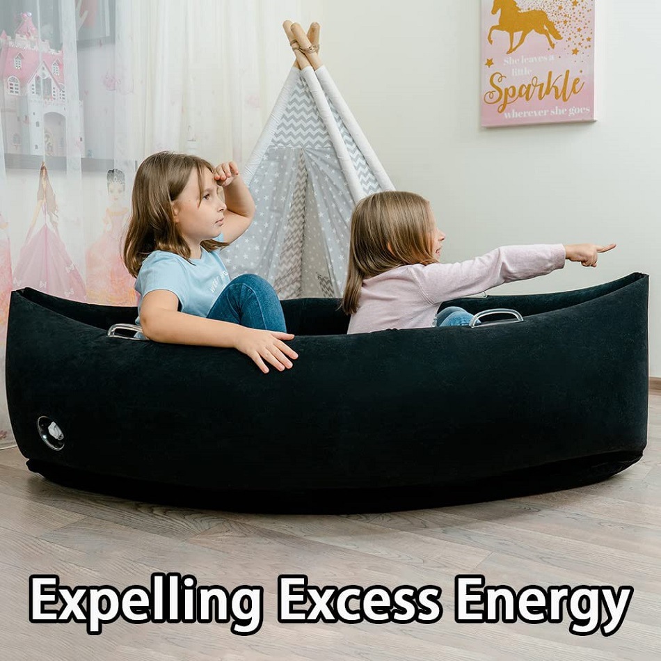 Spot Inflatable Embrace Pod Lazy Sofa Comfortable Flocking Pea Pod Sensory Cushion Recliner Inflatable Sofa
