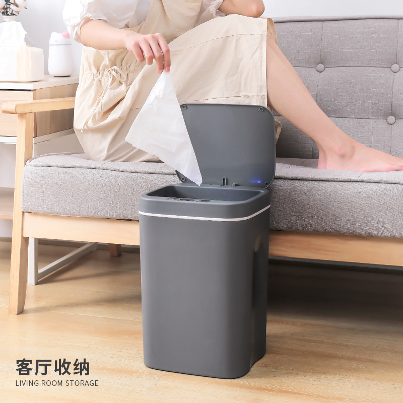 New Smart Trash Can Bathroom Sensor Waterproof Trash Can Plastic Creative Smart Home Trash Can Wholesale