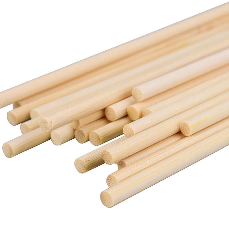 Bamboo Stick DIY Handmade Small Materials 3 mm Assembly Manufacturer Direct Supply Building Model Flat Head Bamboo Stick Small Round Stick