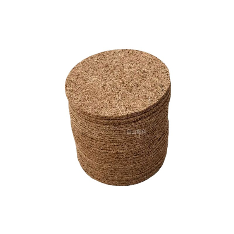 Coconut silk round flower pot bottom hole leak-proof soil mat pigeon pet nest brown mat egg nest mat pigeon animal fiber mat
