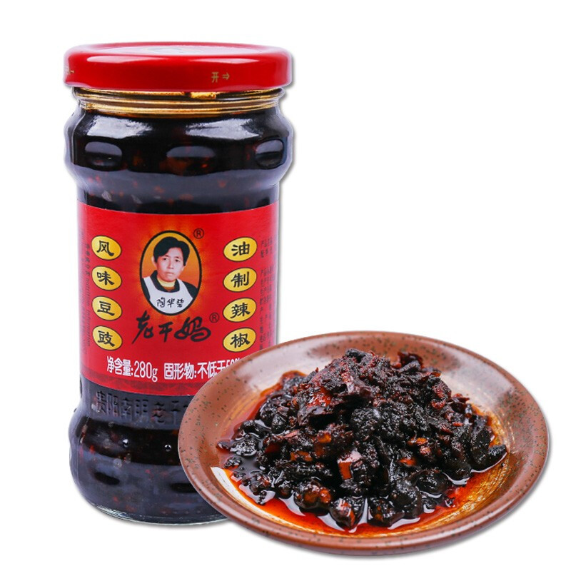 Tao Huabi Laoganma Flavored Tempeh Oil Chili 280g Spicy Sauce Bibimbap Noodle Sauce Appetizer Seasoning Chili Sauce