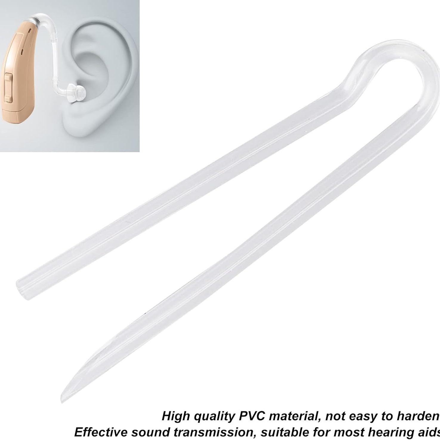 Hearing aid R-type tube sound guide tube PVC hose sound tube ear back machine sound guide tube 3.1/3.3/3.6mm hearing aid