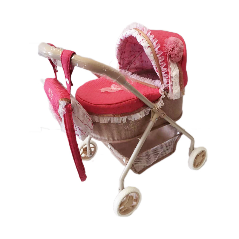 Custom foreign trade export children's play toy doll cart doll cart color box packaging