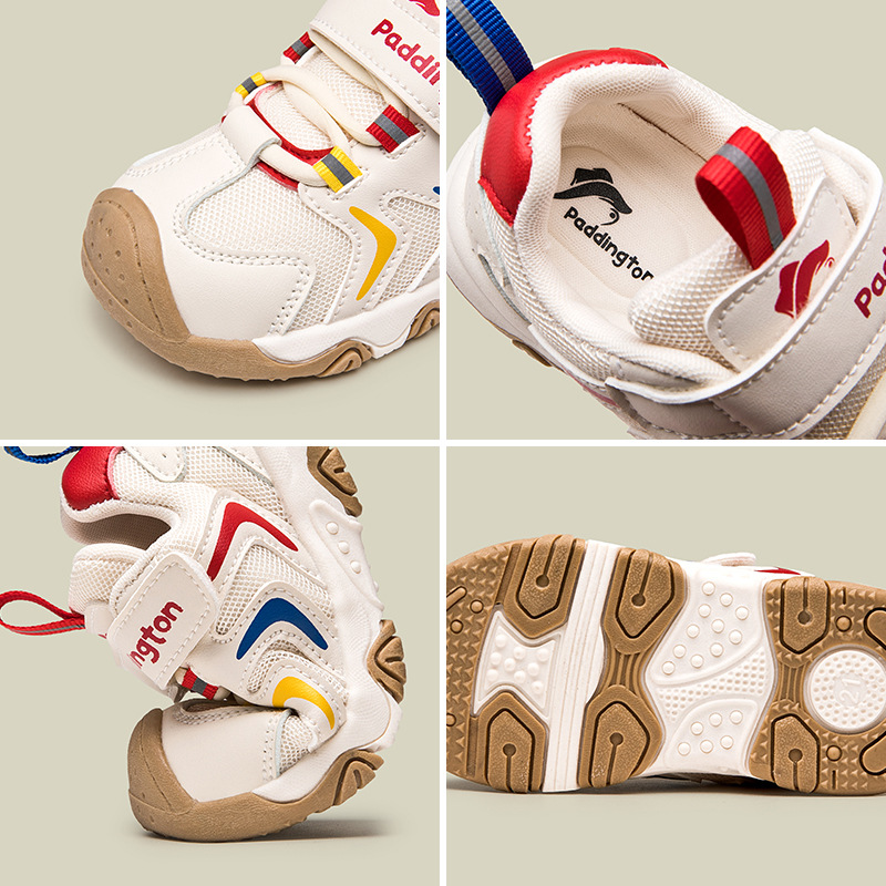 Paddington Bear 2025 Spring New Children's Mesh-top Learning Machine Shoes Girls Anti-slip Shoes Boys sneaker