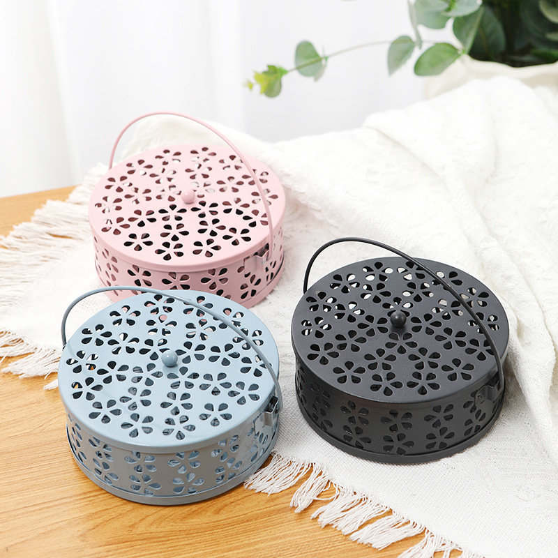 ♡Creative Mosquito Incense Box Thick Mosquito Incense Box with Lid Fireproof Household Mosquito Incense Tray Outdoor Fireproof Mosquito Incense Tray