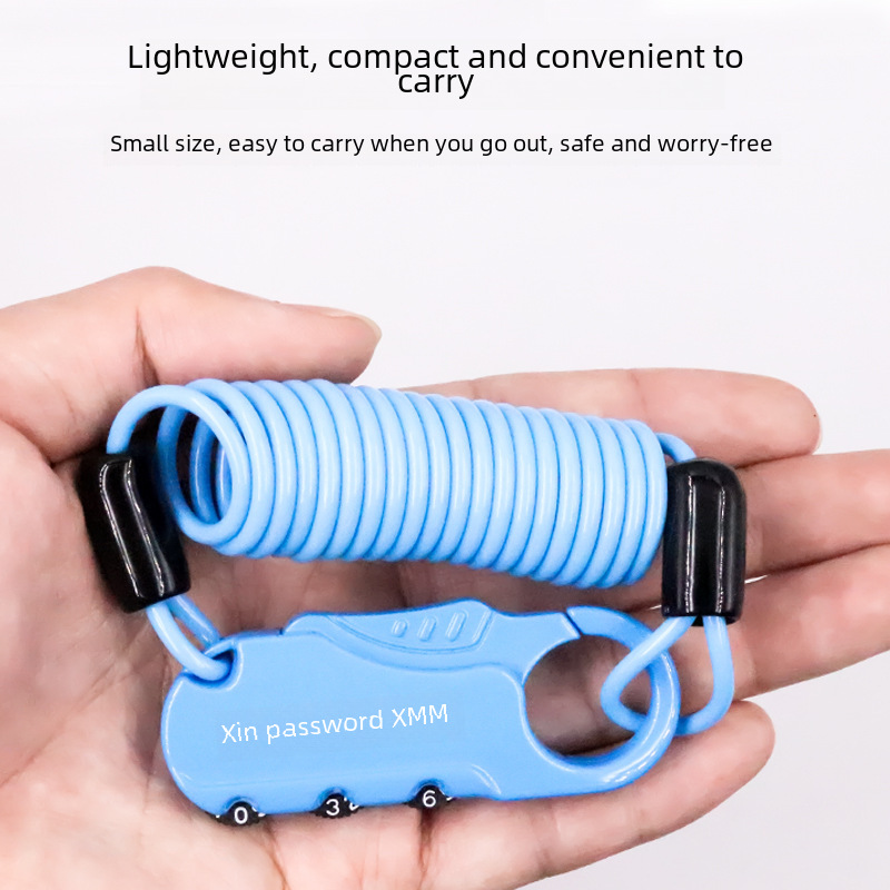 Factory wire rope electric car motorcycle lock helmet lock combination lock gym travel mountain bike lock