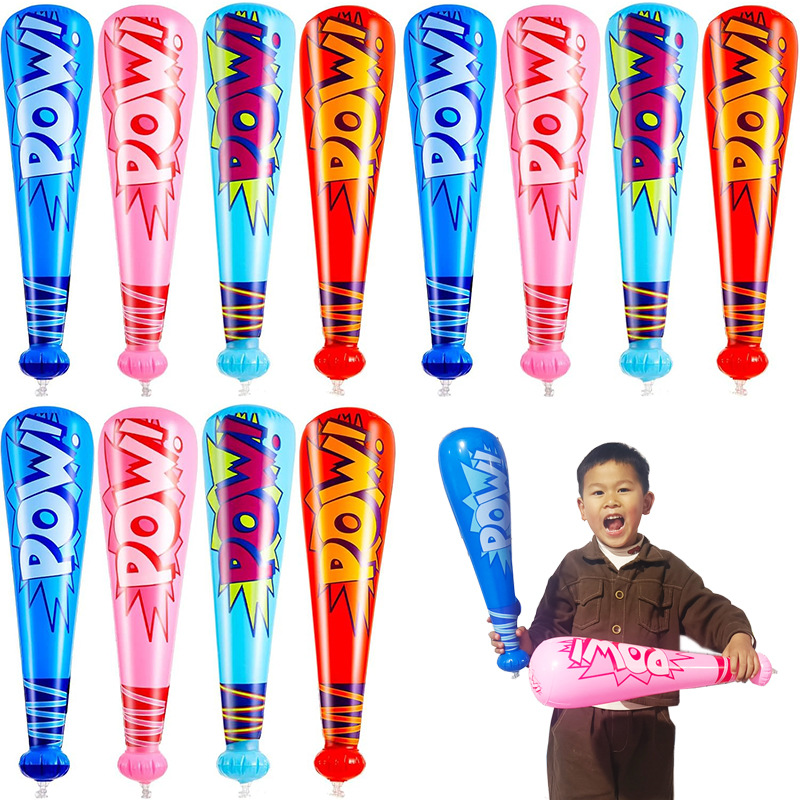 Надувной бейсбольный бит 16 дюймов Европейские и американские игрушки Оптовая продажа детского надувного бейсбольного бита Партия палочка для подзарядки