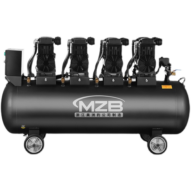 Air Compressor Static Bass Oil-Free Large Industrial Auto Maintenance Woodworking Spray Paint 220V Export Air Compressor Air Pump