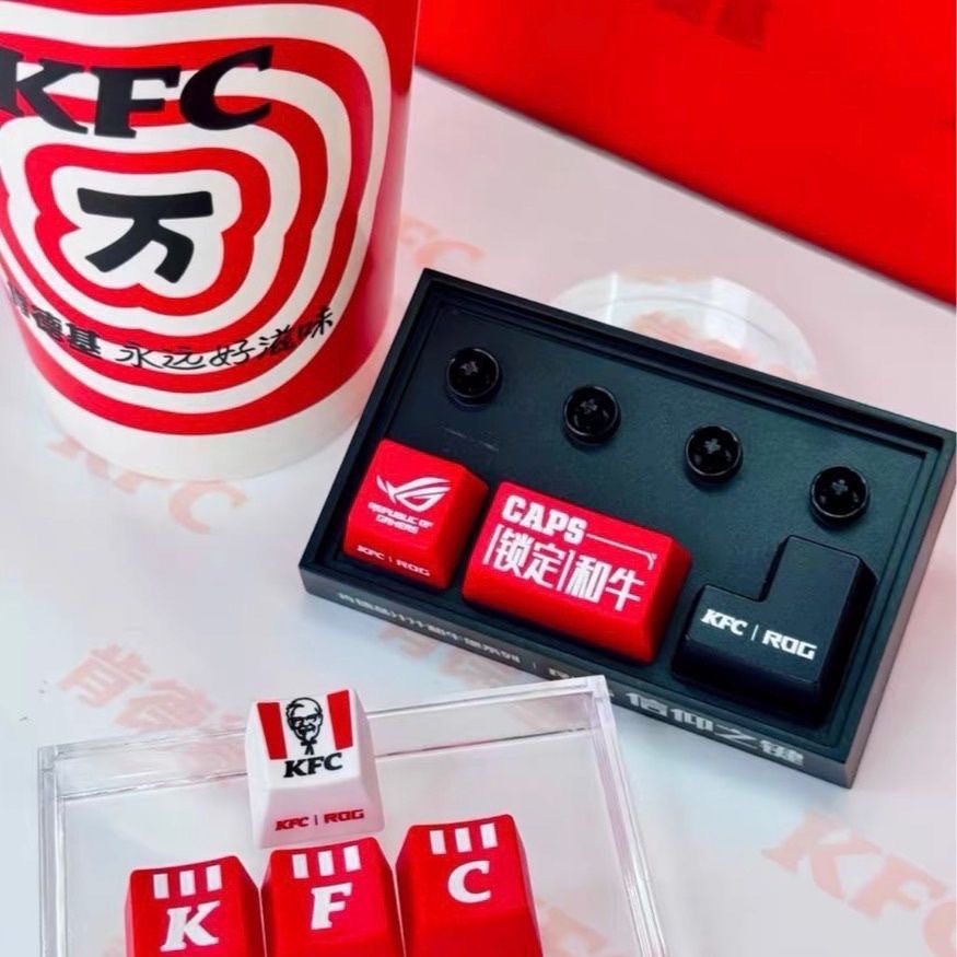 Authentic Purchasing Agent Kfc Rog Keycap Keyboard Accessories Kfc Peripheral Faith Keyboard Co-Branded Toy Keyboard