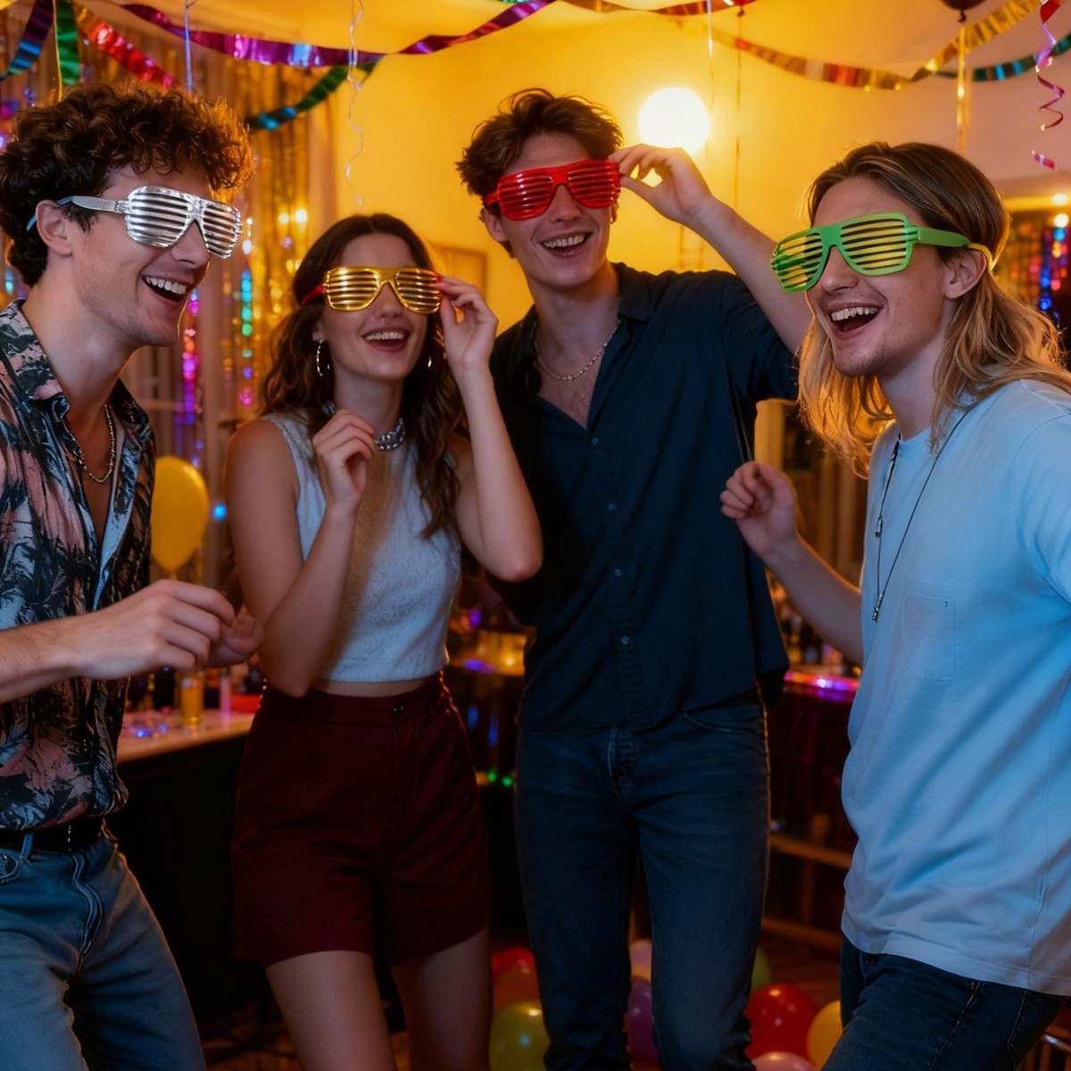 Кросс-браузерные маскарадные очки с электролитированным каркасом, декоративные очки для вечеринки без зеркала