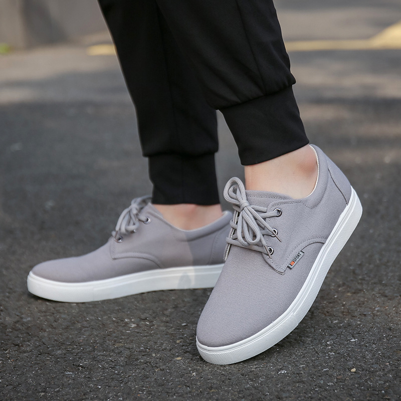 Wholesale Men's Shoes Summer Canvas Shoes Breathable All-match Men's Casual Cloth Shoes Korean Fashionable All-match High-top Board Shoes for Men