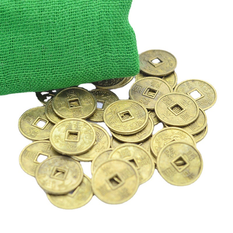 1.0 antique coins Qing dynasty copper coins wholesale feng shui mini five Emperor money ornaments bulk accessories