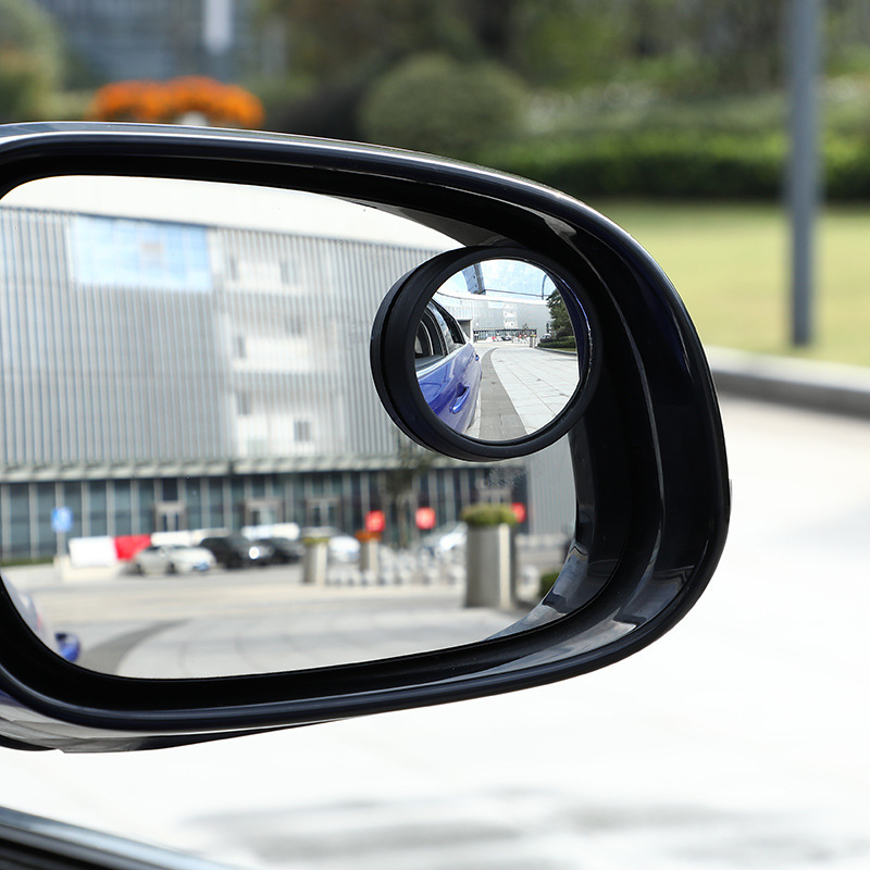 Convex Car Supplies Reversing Mirror Auxiliary Rearview Mirror Adjustable High-Definition Small Round Mirror Blind Spot Mirror 360 Degree Rotation