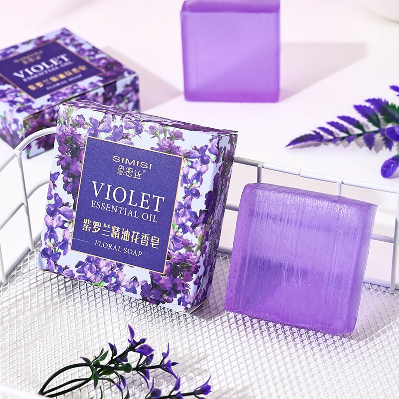 [Sims] Violet Oil Soap Hand-made Soap Cleans and Moisturizes 80G