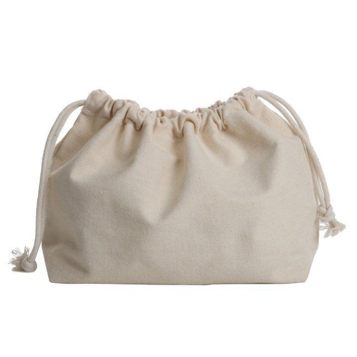 Новая модная простая сумка из холста с затяжкой, большая, легкая в хранении, сумка из хлопка с кожаным дном