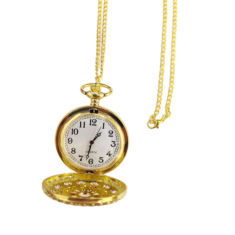 Delta Operation Said Pocket Watch Retro Flip Cover Large Pocket Watch Gold Necklace Men's Gift Watch Wholesale