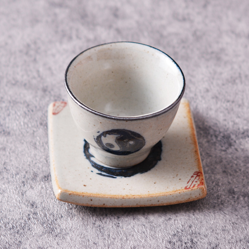 Ji Xuan Pin Coarse Pottery Hand-painted Tea Cup Jingdezhen Ceramic Tea Tasting Cup Tai Chi Single Cup Fragrant Cup Antique Kung Fu Tea Set