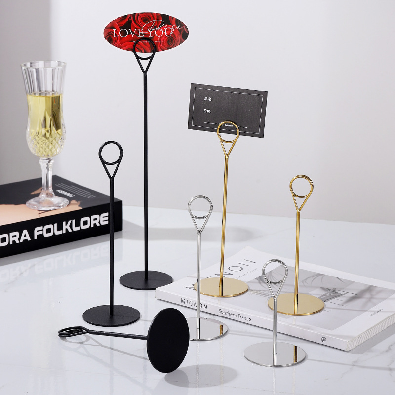 Cross-border generation of stainless steel table number plate ring dining table plate semicircle seat holder number holder seat plate wedding table sign