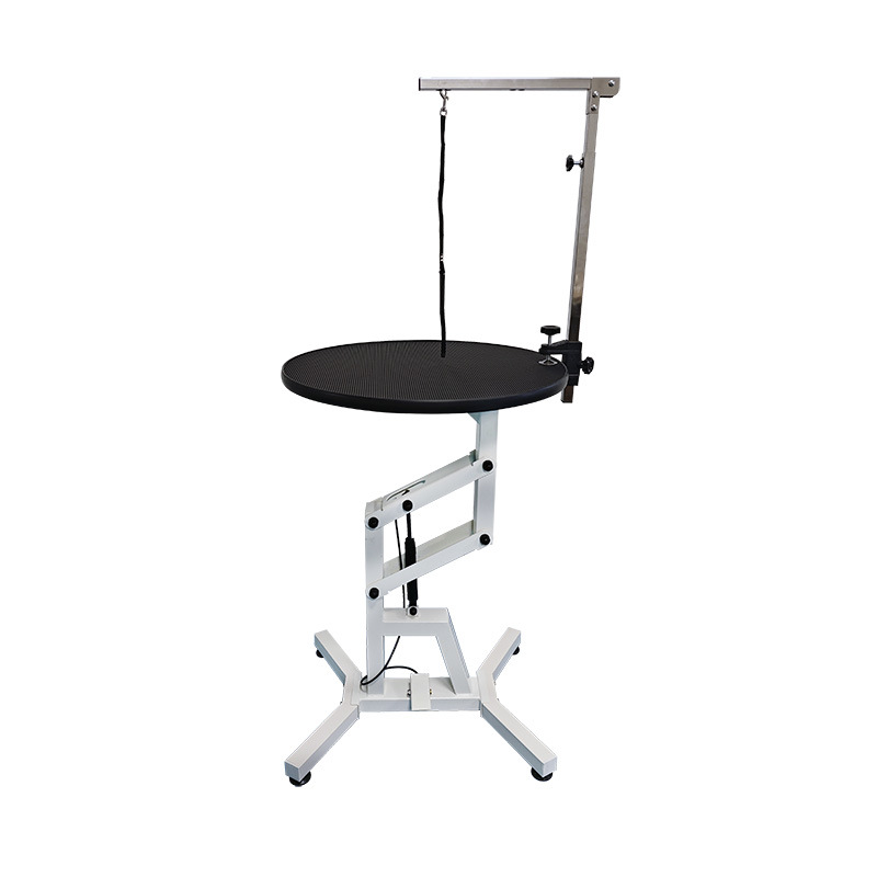 Pet Beauty Table Bath Blowing and Shearing Beauty Round Table Air Pressure Lift Rotating Cat and Dog Beauty Round Table Hanger Bracket
