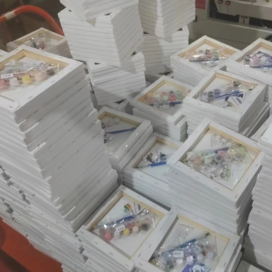 DIY Digital Painting Simple Cartoon Animation Scenery Small Size Kidsren's Hand-Filled Acrylic Paint Painting