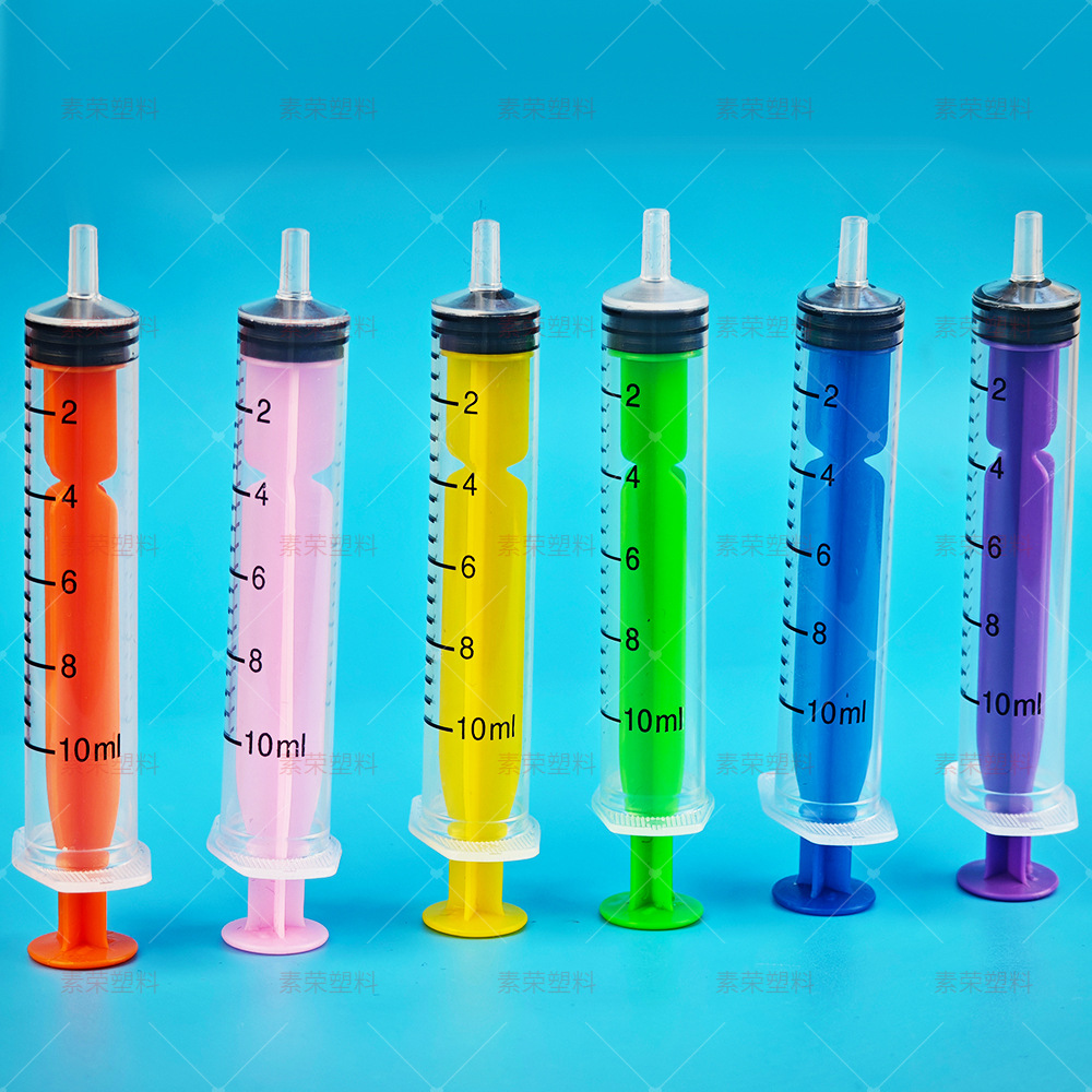 Cross-Border Colorful Feeder Wholesale Veterinary Syringe Feeder 10ml Small Size Plastic Syringe Short Mouth