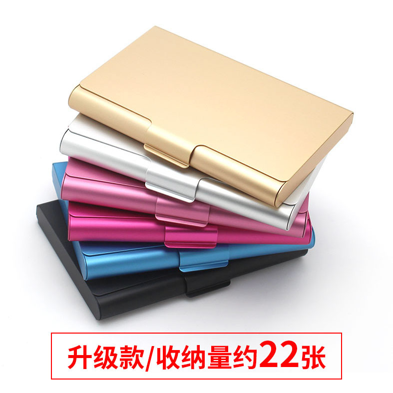 Спотовый бизнес алюминиевый зажим для визиток, коробка для кредитных карт, коробка для банковских карт, портативная складная металлическая коробка для хранения визиток