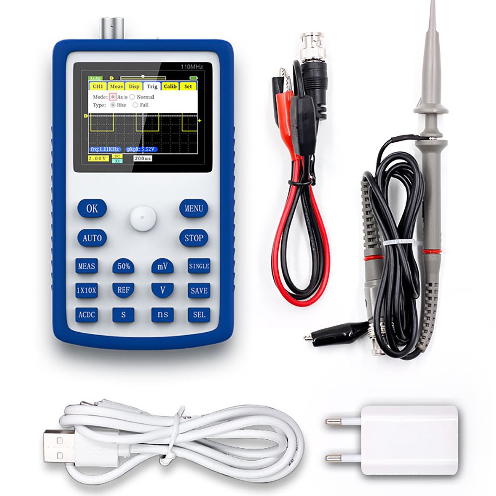 Fnirsi 1C15+ Handheld Small Oscilloscope Portable Digital Oscilloscope Meter Frequency Converter Detection for Auto Repair