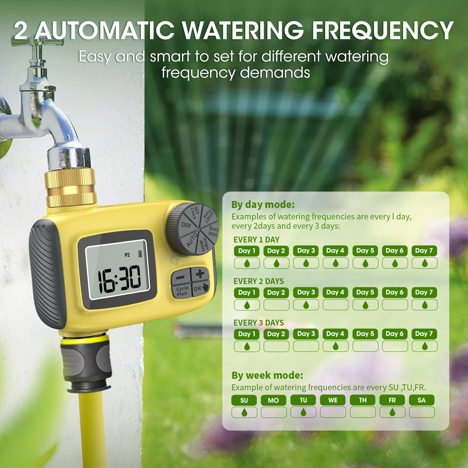 Source Factory Cross-Border Preferred Flower Watering Timer Courtyard Garden Automatic Watering Irrigation Controller Timing Valve