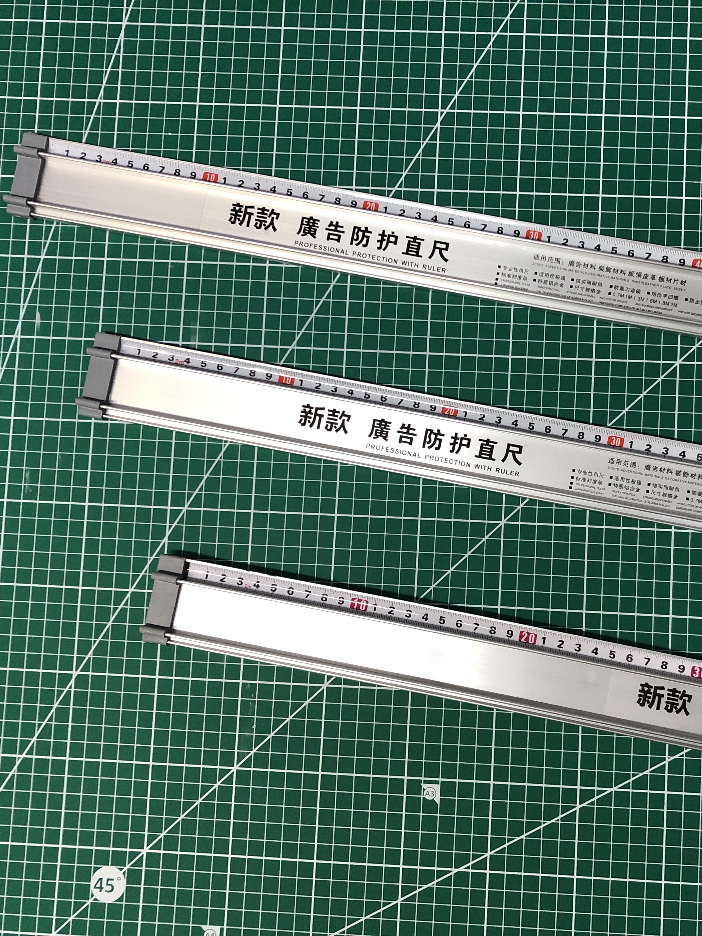 Promotional New Art Ruler, Protective Advertising Ruler, Aluminum Alloy Ruler, Advertising Tool Equipment Ruler, Anti-Slip Ruler