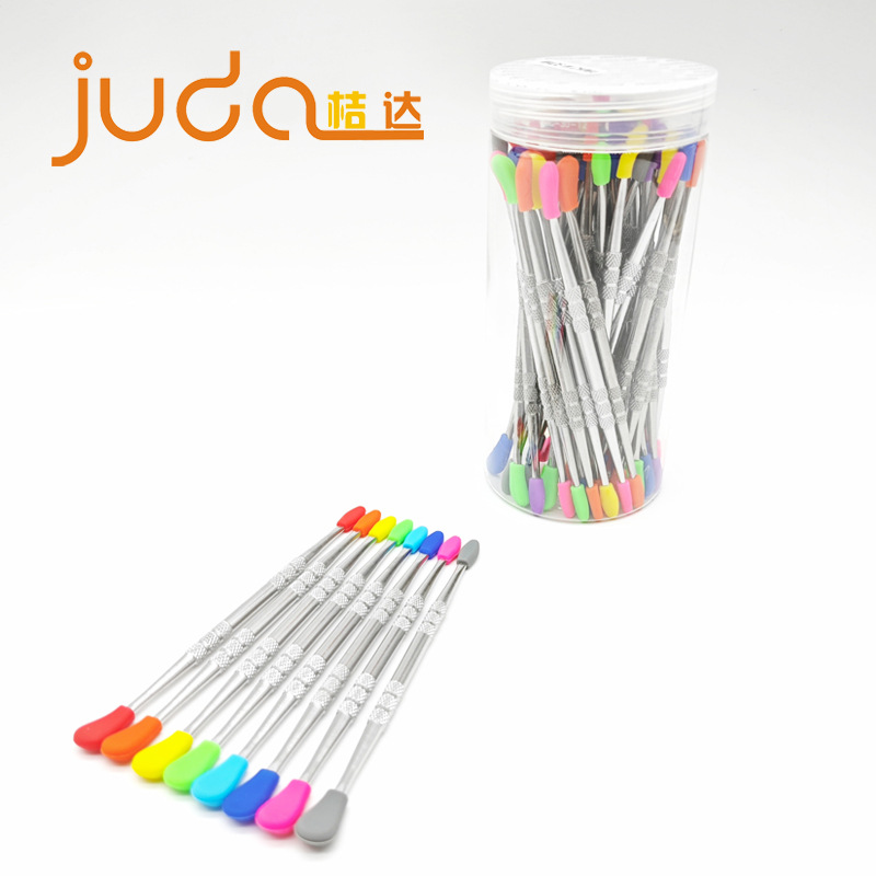 Прямые продажи силиконовой ложки для сигарет, инструмент для очистки E-жидкости, ложка для сигарет из нержавеющей стали, подходит для силиконовых трубок