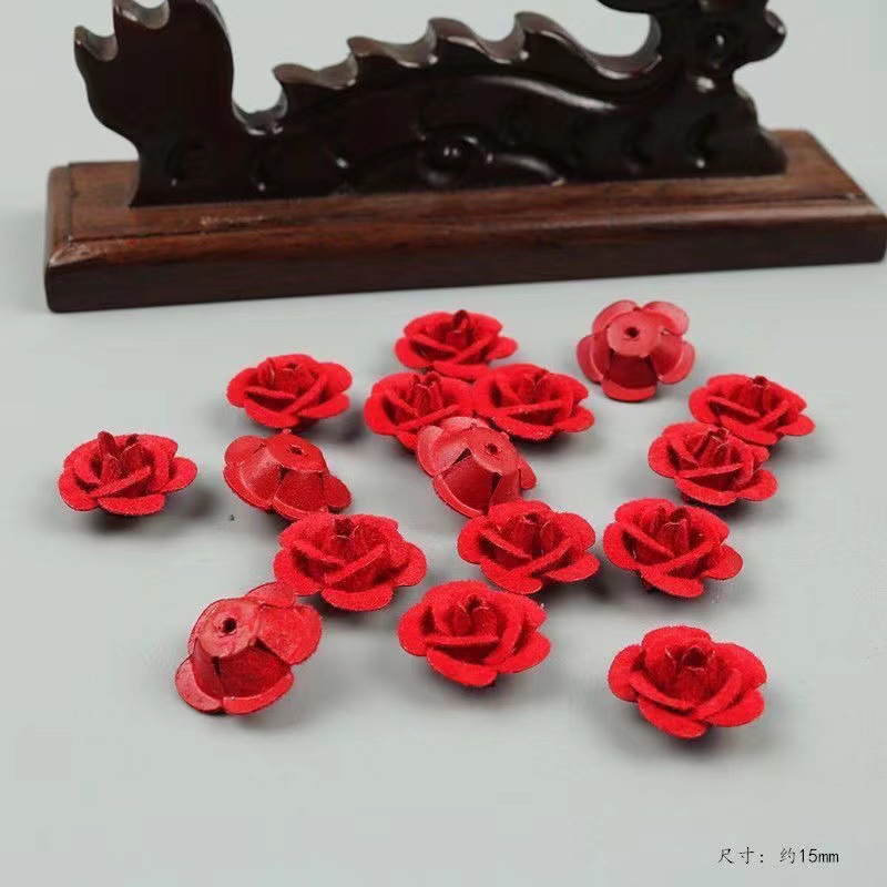 Flocking bow retro roses diy handmade hairpin hair accessories earrings jewelry accessories material