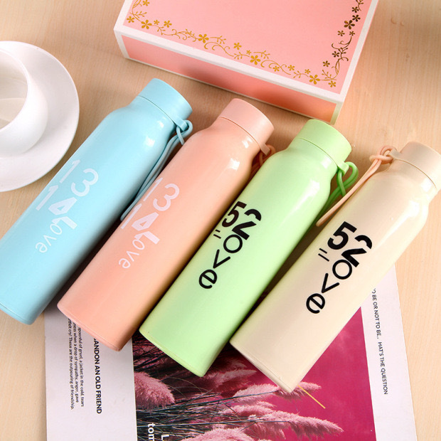 Souvenir Event Double-Layer Glass Water Cup, Creative and Cute Portable Promotional Gift Cup, Free Juice Cup for Customers