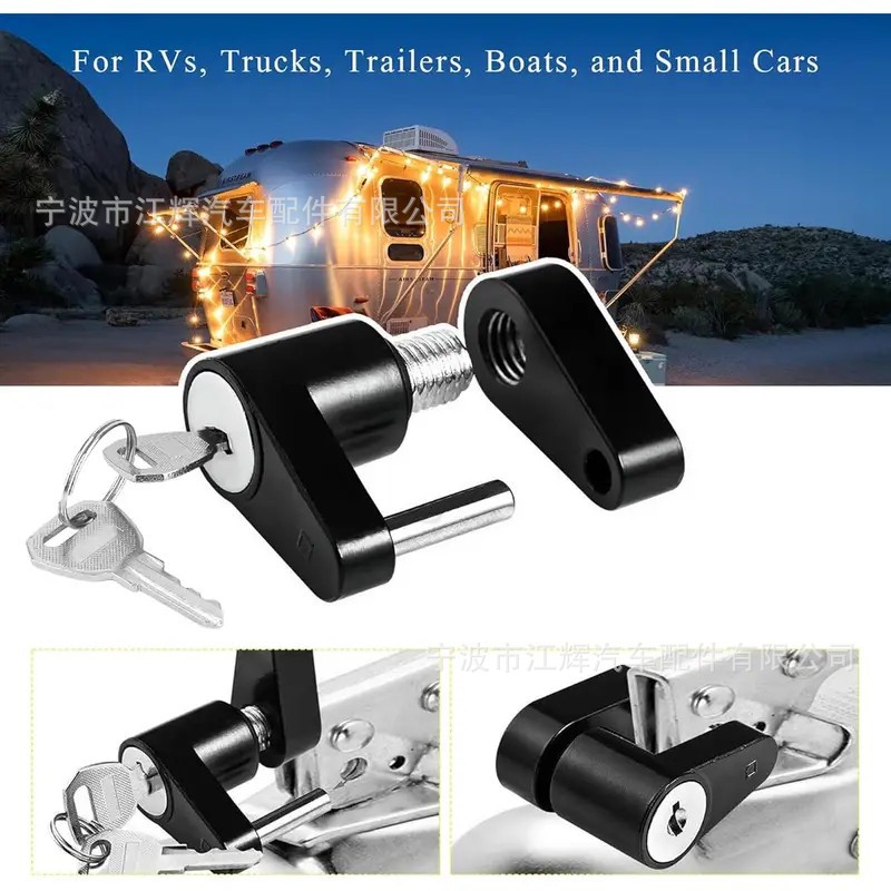 Foreign Trade Cross-Border Zinc Alloy Lock 1/4 Small Trailer Lock Connector Trailer Accessories Rv Truck Connector