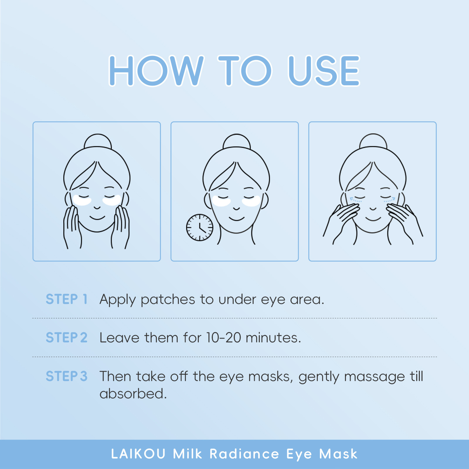 Amazon Cross-Border Laikou Milk Moisturizing Single-Piece Eye Mask 6g Moisturizing and Hydrating Manufacturer Spot Eye Mask