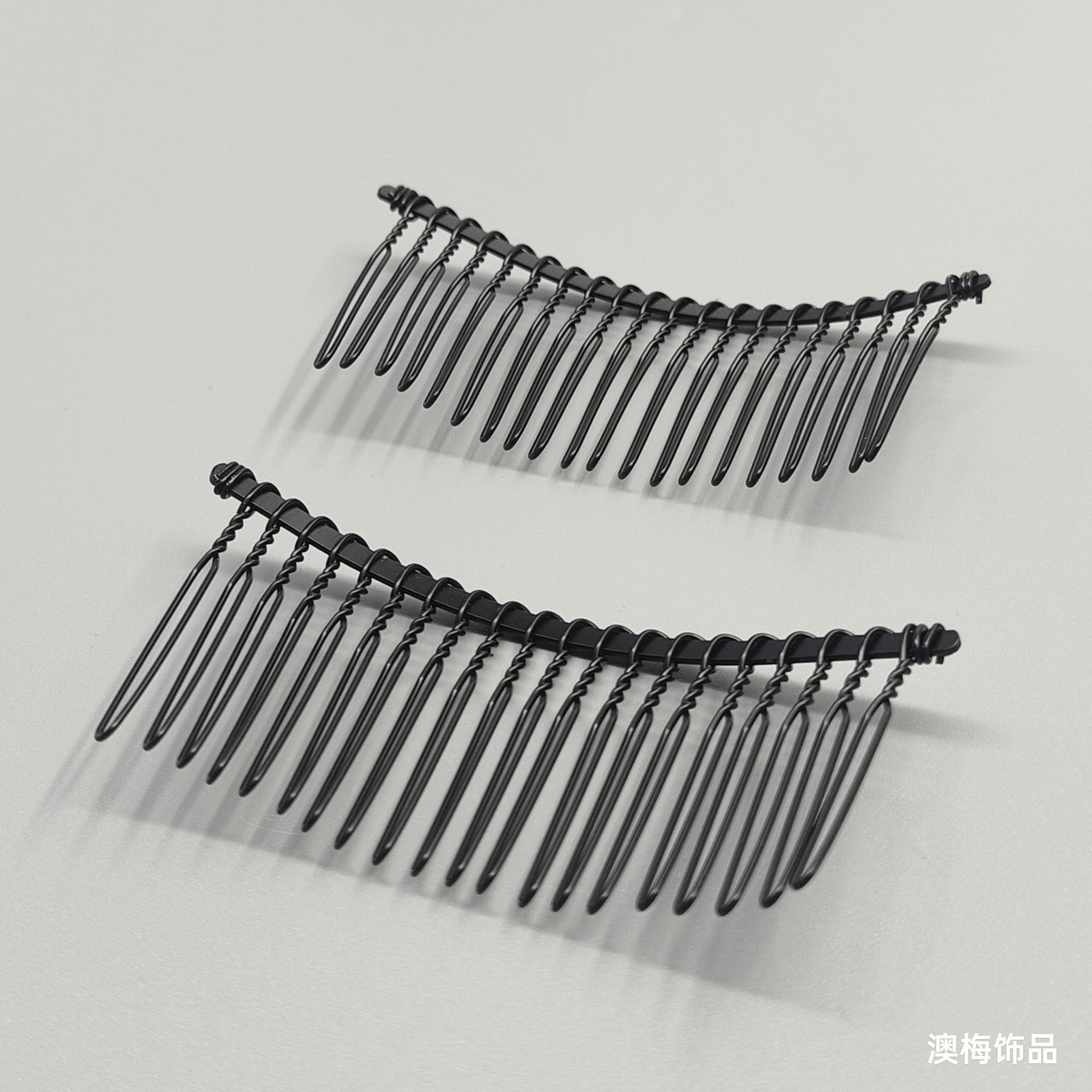 20-Tooth Extended Version 7.8*4.5cm Handmade Wedding Dress Accessories Veil Metal Comb Iron Twist Hair Comb Insert Comb