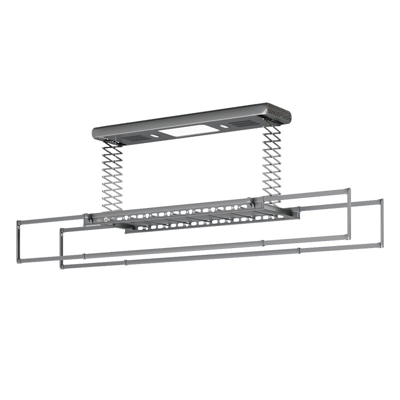 Balcony Adjustable Clothes Drying Rack Retractable Household Remote Control Lighting Clothes Dryer Automatic Intelligent Invisible Electric Clothes Drying Rack