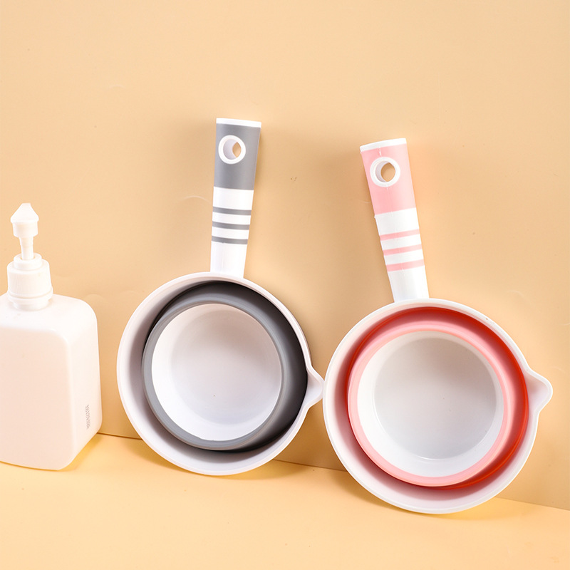 Cross-border Folding Water Spoon Kitchen Foldable Water Scoop Multifunctional Hanging Silicone Water Spoon Outdoor Folding Portable Water Spoon