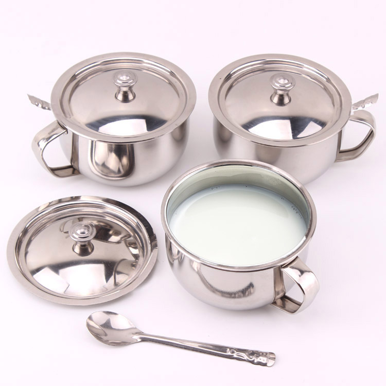 Кружка из нержавеющей стали 304, водяная кружка для детей в детском саду, молочная кружка 200 мл, широкая короткая кружка с крышкой, маленькая милая