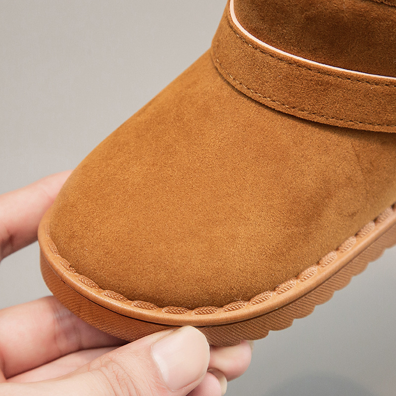 2025 Winter Children's Snow Boots Girls' Shoes New Winter Boys' Boots Baby Velvet Thickened Cotton Shoes