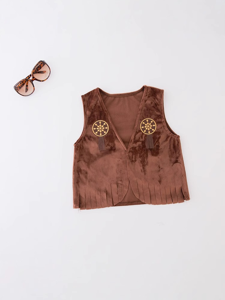 Boys' Suit Children's Suit Western Cowboy Costume Performance Outfit Baby Children's Suit 4-Piece Set