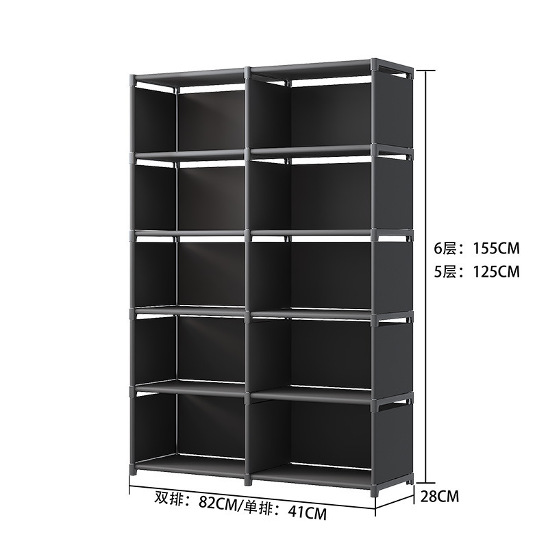 Simple Bookshelf Floor-Standing Storage Rack Student Bookshelf Children's Storage Rack Wall Shelf Cabinet Assembly Storage Storage Cabinet