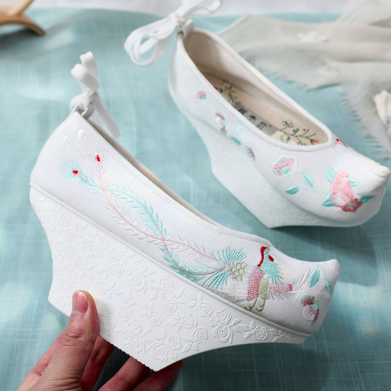 Императорские обувь для оперы династии Цин, цветочная подошва, традиционная обувь для ханфу, обувь для принцесс