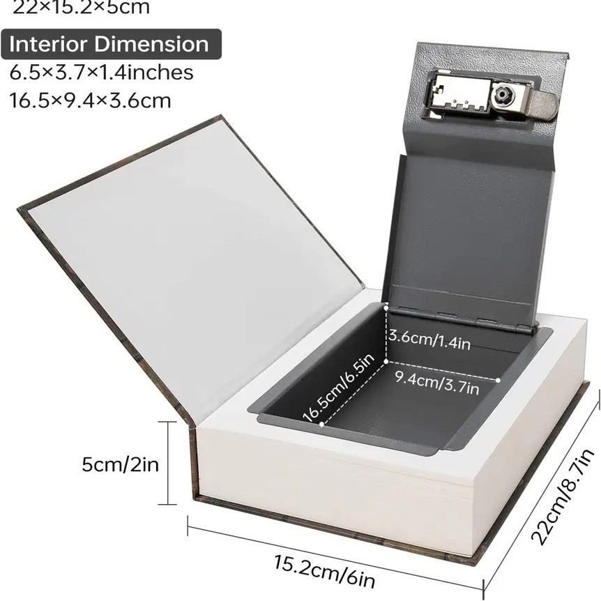 Booksafe Sun Tzu's Art of War Book Safe Password Box Cash Box Mobile Insurance Anti-Theft Box Hidden Compartment